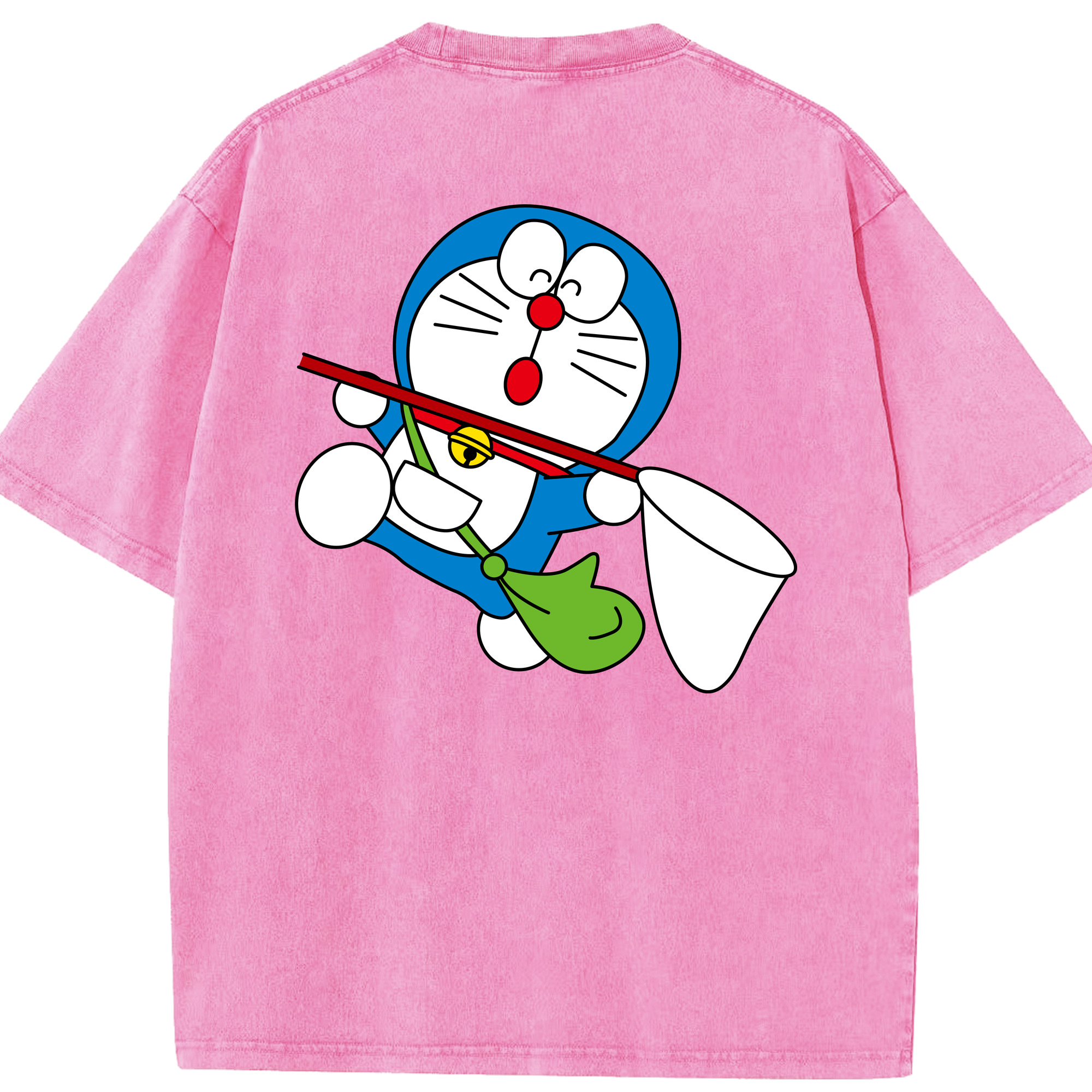 （画像用） ドラえもん Doraemon 綿100% ヴィンテージ風 半袖Tシャツ（背面プリント）